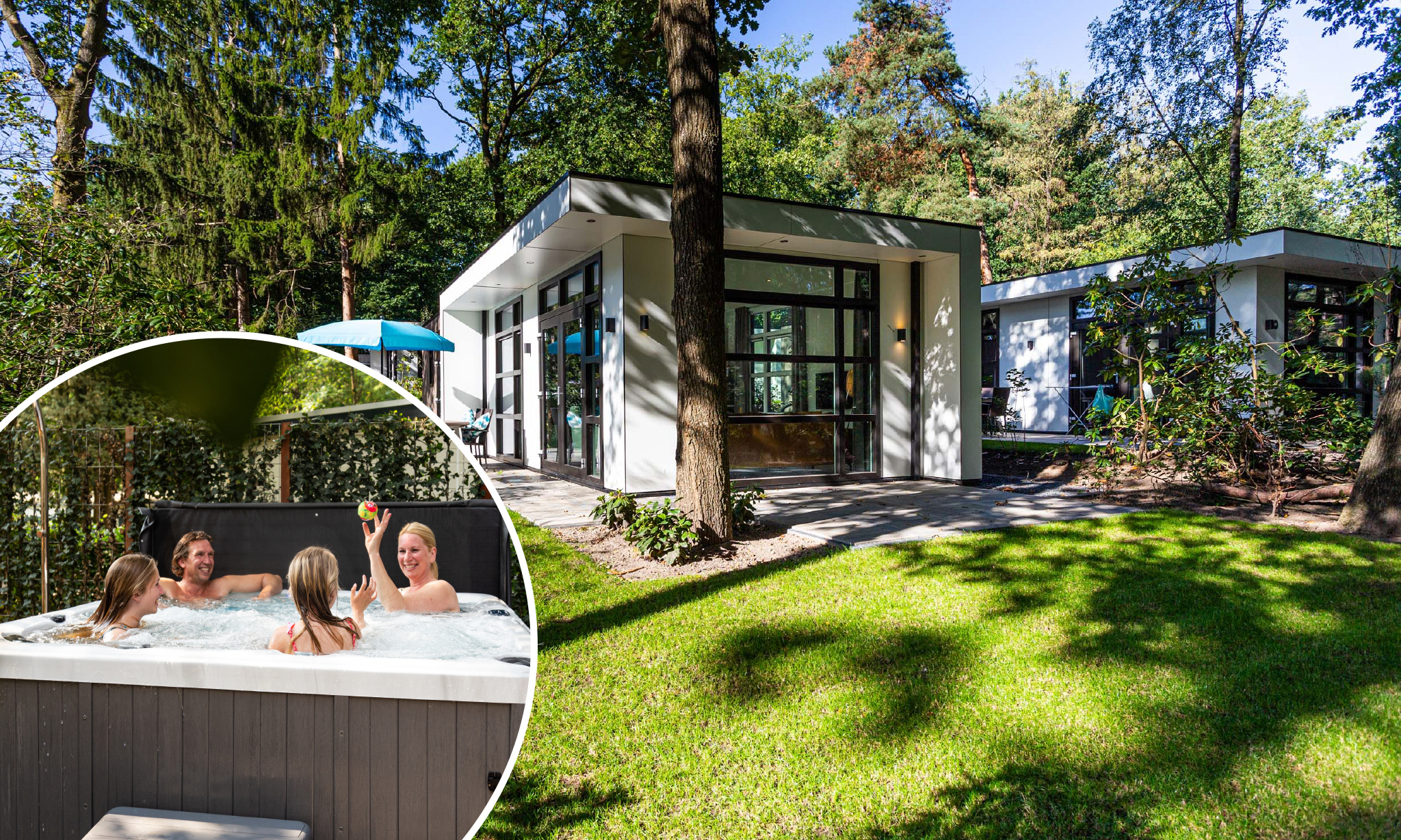 Vakantiehuis met omheinde tuin in Lunteren (Nederland) 2 honden zijn welkom