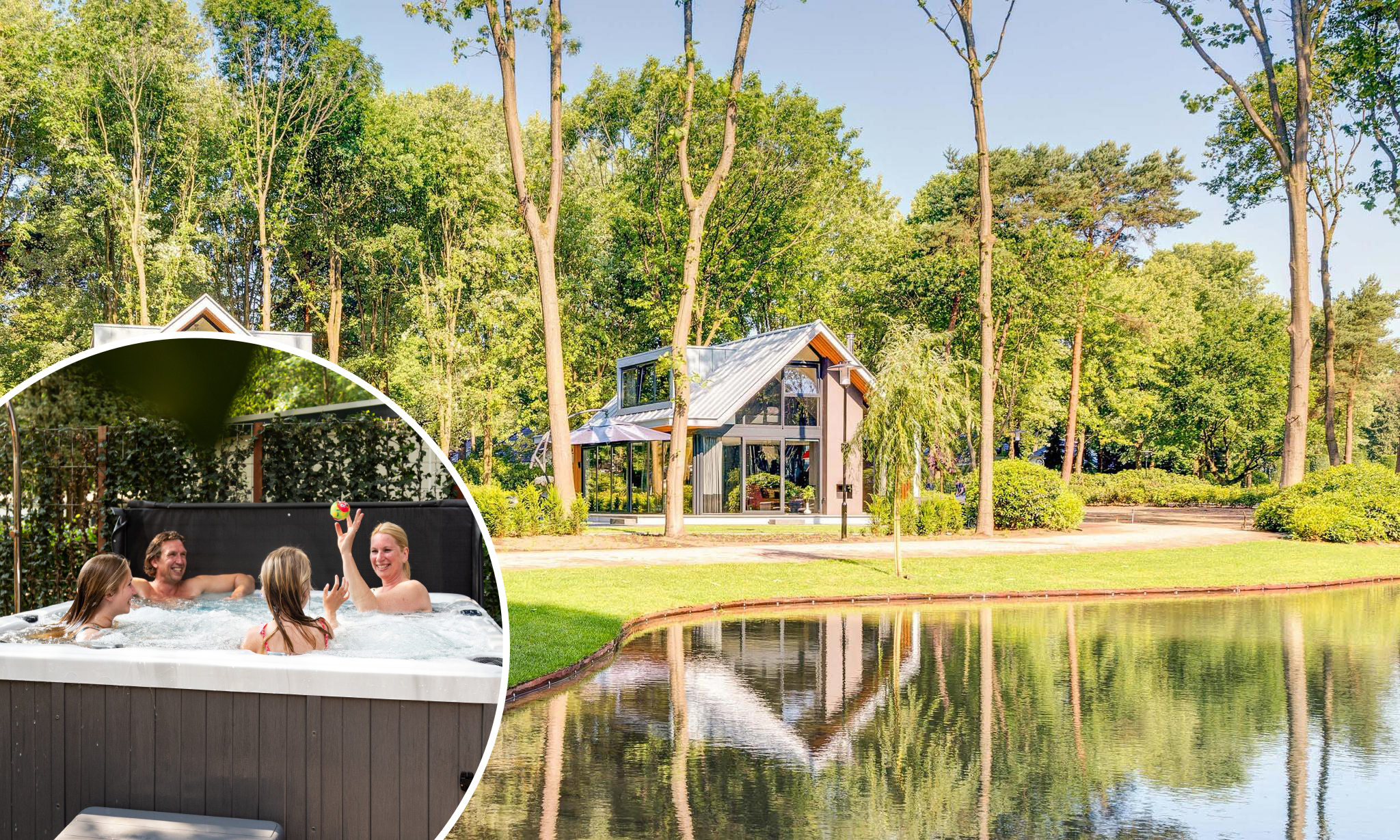 Vakantiehuis met omheinde tuin in Lunteren (Nederland) 2 honden zijn welkom